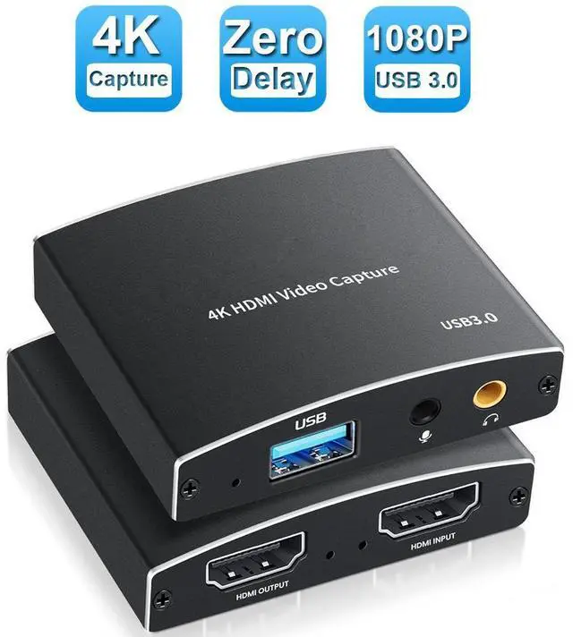 Main image of 4K Capture Card for Live Streaming, 1080P 60FPS Game Capture Card with USB & Microphone HDMI Loop-Out, Capture Card for Recording Compatible with Game Recording, Live Streaming Broadcasting