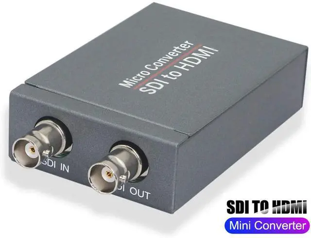 Main image of SDI to HDMI Converter, SDI to HDMI Audio De-embedder Support 3G-SDI, HD-SDI, SD-SDI Auto Format Detection and Stereo Audio De-embedder, SDI Loopout