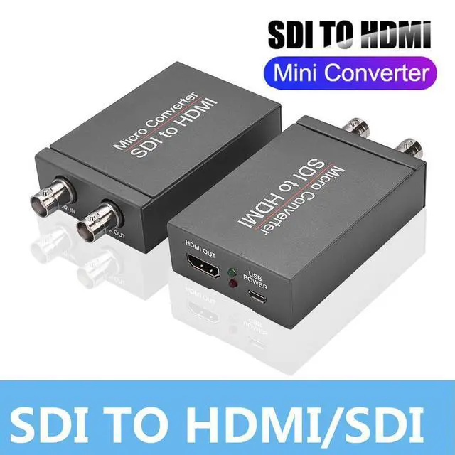 Main image of SDI to HDMI, 3G-SDI/HD-SDI/SD-SDI to HDMI Converter Adapter,SDI in HDMI Out, SDI in SDI Out Loopout 1080P @60Hz Video Audio Splitter, Auto Format Detection and Stereo Audio De-embedder, Support HDCP