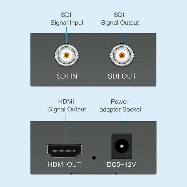 Alt view image 3 of 7 - Micro Converter SDI to HDMI(with Power Supply),3G-SDI/HD-SDI/SD-SDI to HDMI Converter Adapter,SDI in HDMI out SDI Loopout,1080P Video Audio Splitter,Support HDCP 1.3 for Camcorder Camera to TV