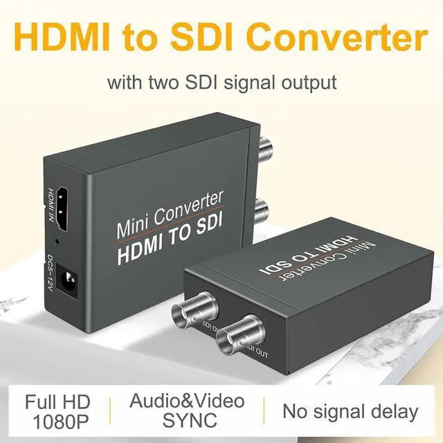 Main image of HDMI to SDI, HDMI to SDI Converter Two SDI Output Audio Embedder Support HDMI 1.3, 3G/ HD-SDI Auto Format Detection Extender for Camera CCTV