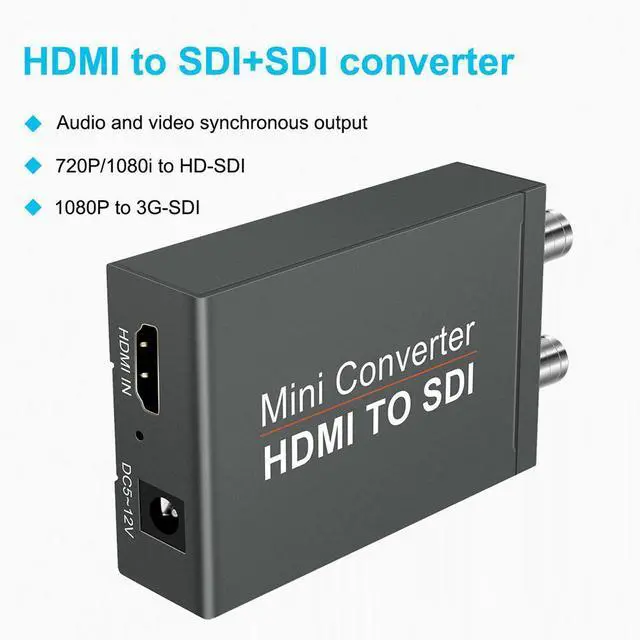 Main image of HDMI to SDI Converter HDMI Input to SDI 2 Output Support SD/HD/3G-SDI 1080P HDMI to SDI for Camera HDTV