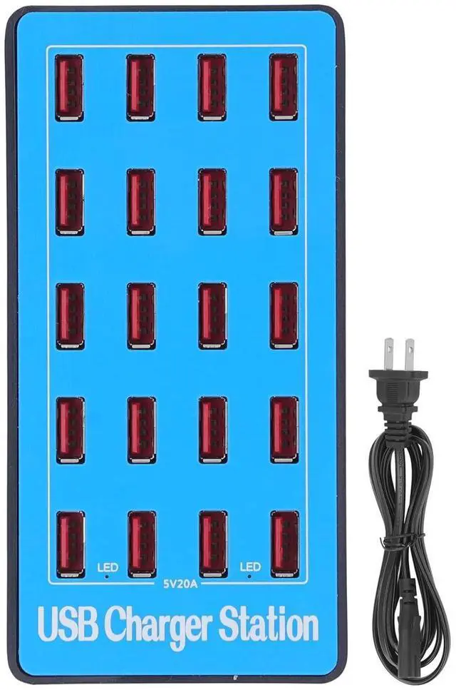 Main image of 100w 20(20A) Port, USB Fast Charging Station,Travel Desktop USB Rapid Charger,Multi Ports Charging Station Organizer Compatible with Smartphones,Tables,and More Devices
