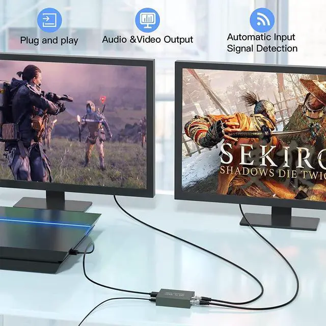 Alt view image 5 of 7 - 1080P HDMI to SDI Converter, HDMI to SD-SDI HD-SDI 3G-SDI Audio Video Adapter,Support HDCP 1.3 1080P 60Hz for Camera Home Theater Monitora (with Power Supply)