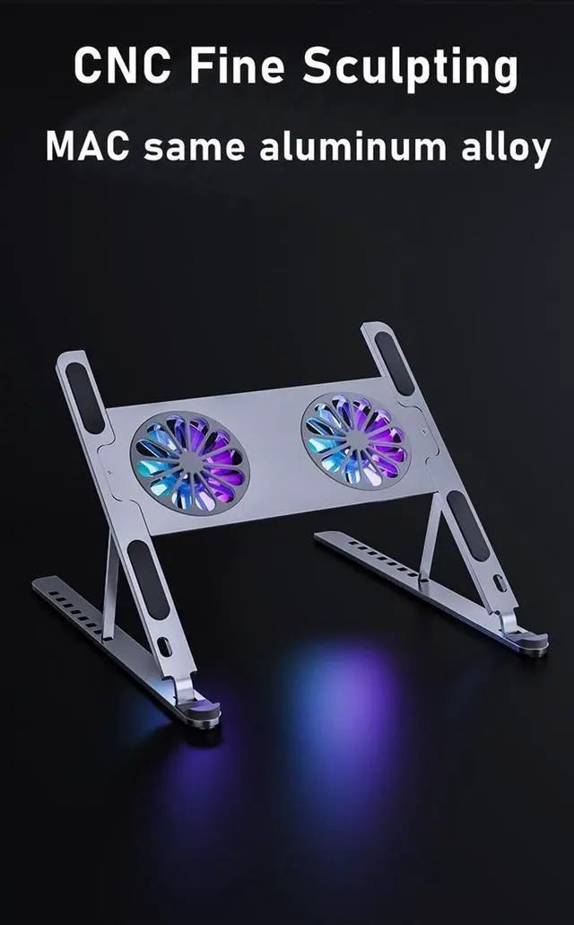 Main image of Laptop Tablet Stand with Fan,Adjustable Laptop Tablet Stand,Multi-Angle Stand,Phone Stand Portable Foldable Laptop Tablet Riser Notebook Holder Stand for All 11-17.3 Inches Tablet or Laptop Notebook