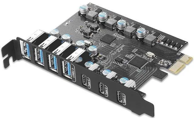Main image of WRIARICH PCI-E to USB 7-Port(3*USB C - 4*USB A) Expansion Card,PCI Express USB Add in Card, Internal USB3.0 Hub Converter for Desktop PC Host Card Support Windows 10/8/7/XP and MAC OS 10.8.2 Above