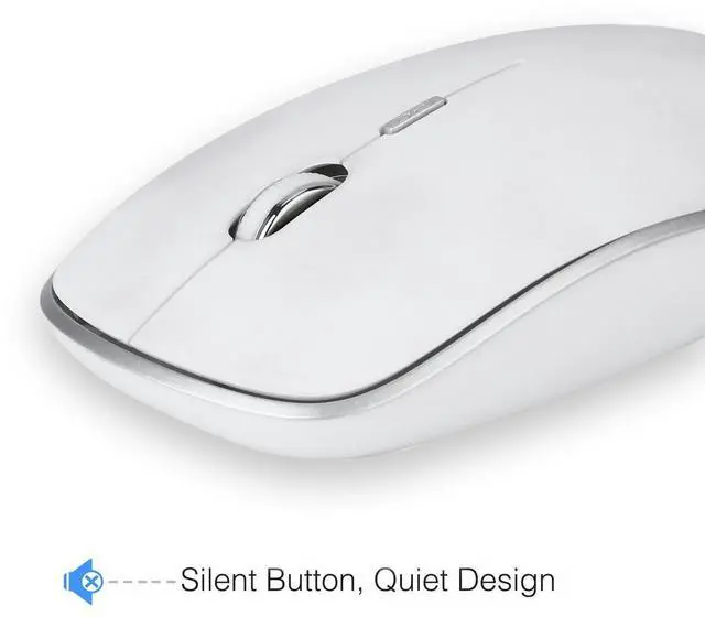 Alt view image 5 of 7 - Wireless Keyboard and Mouse Combo, 2.4GHz Ergonomic Computer Keyboard and Wireless Mouse,USB Unifying Receiver,for PC Computer Laptop Windows,Quiet and Ergonomic,White