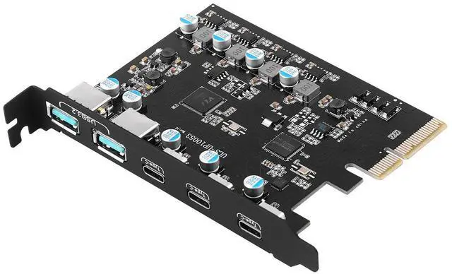 Main image of WRIARICH PCIE to USB3.2 Expansion Card, 5-Port (2X USB 3.2 A,3X USB C) Superspeed 10Gbps Front Expansion Card, USB PCIE Expansion Card for Win XP Win7 Win 8 Win 10 Win 11 Linux