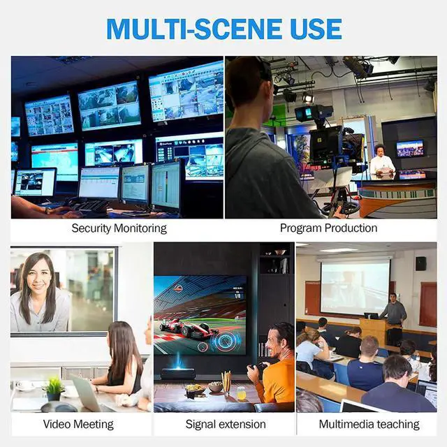Alt view image 7 of 7 - 1080P SDI to HDMI Converter, SDI to HDMI Audio De-embedder Support 3G-SDI, HD-SDI, SD-SDI Auto Format Detection and Stereo Audio De-embedder, SDI Loopout (OZH5-1)