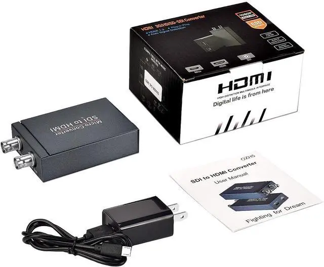 Alt view image 7 of 7 - WRIARICH SDI to HDMI Converter Adapter for 3G-SDI / HD-SDI / SD-SDI Signals, 1080P@60Hz (OZH5)
