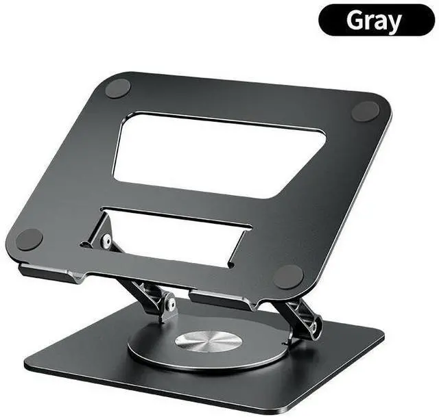 Main image of Adjustable Laptop Stand with 360° Rotating Base, Portable Laptop Riser, Ergonomic Computer Stand for Laptop Compatible with MacBook Air/Pro and All 10-17.3 Laptops for Office Home - Gray