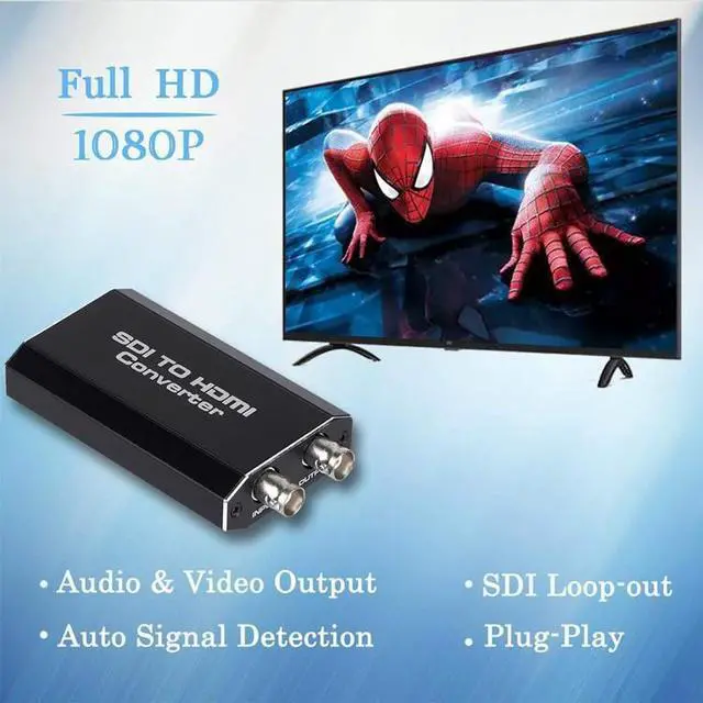 Alt view image 5 of 7 - SDI to HDMI Converter, 3G-SDI/ HD-SDI/ SD-SDI to HDMI Adapter, Auto Format Detection SDI to HDMI Video Converter Stereo Audio De-embedder (OZH5-1)