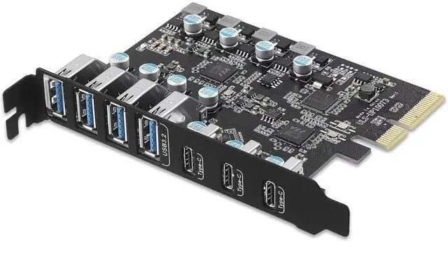 Main image of WRIARICH PCIE to USB3.2 Expansion Card, 7-Port (4X USB 3.2 A,3X USB C) Superspeed 10Gbps Front Expansion Card, USB PCIE Expansion Card for Win XP Win7 Win 8 Win 10 Win 11 Linux