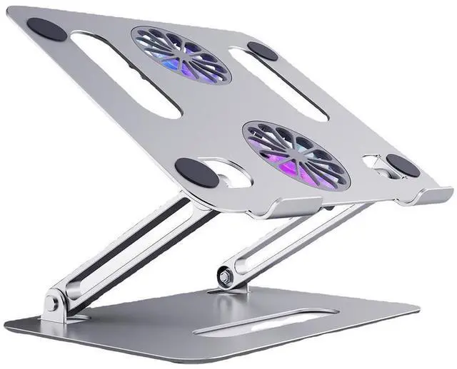 Main image of Ultrabook Tablet Stand with Dual High-speed Cooling Fan,Aluminum Laptop Tablet Mount for All 11-17.3 Inches Tablet or Laptop Notebook, Laptop Tablet Stands Adjustable, Ergonomic Computer Stand