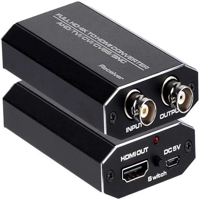 Main image of WRIARICH TVI/CVI/AHD to HDMI Converter, Full HD 4K 720P/ 1080P/ 3MP/ 4MP/ 5MP/ 8MP BNC to HDMI Video Adapter for Monitor HDTV DVRs
