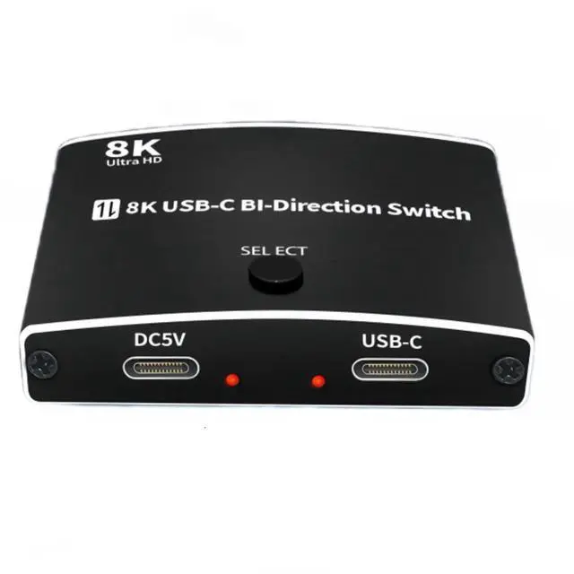 Main image of WRIARICH USB C Switch Bi-Direction 2 in 1 or 1 in 2 KVM Switcher, 8K@60Hz Video / 10Gbps Data Transfer Compatible with Thunderbolt Type C Device