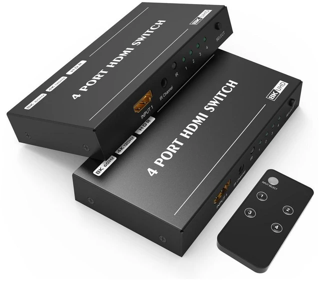 Main image of WRIARICH HDMI Switcher with Remote Control, 8K 4K 120hz Ultra HD 8K High Speed 48Gbps Directional HDMI Switch 4in 1out 8K@60Hz 4K@120Hz Switcher Converter Compatible with Xbox PS5 Projectors Monitors