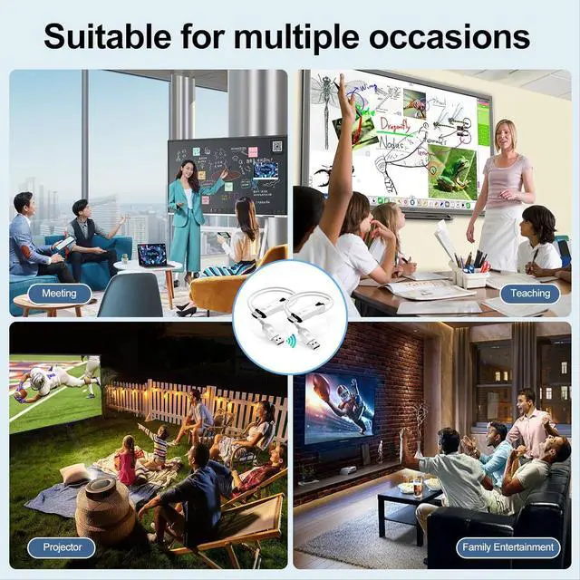 Alt view image 7 of 7 - WRIARICH Wireless 1080P@60Hz HDMI Extender up to 30m (100ft), Compact Design, 2.4G&5G Wireless Frequency Bands, No Need App for Desktop, PC, TV Box, PS4/5 to TV/Projector/Monitor