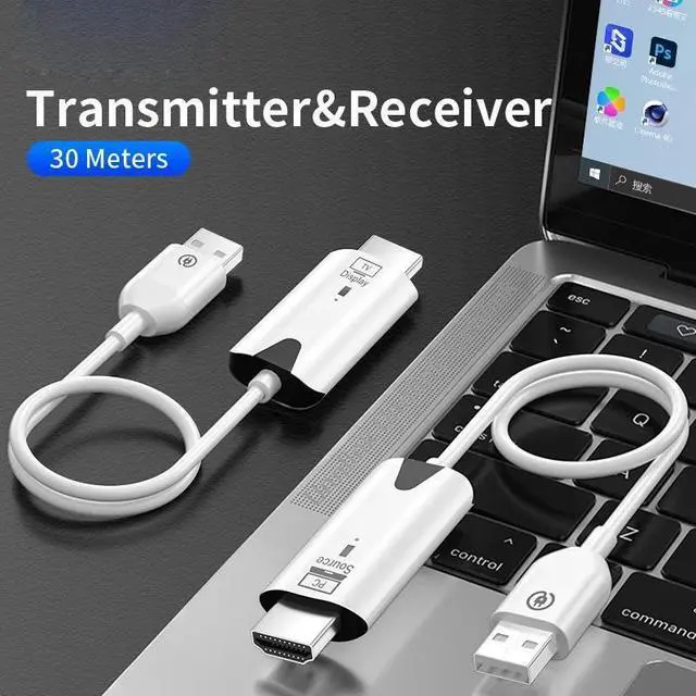 Main image of WRIARICH Wireless HDMI Transmitter and Receiver, 1080P Wireless HDMI Extender 100FT Range, Plug&Play, Video Audio Projection for Desktop, PC, TV Box, PS4/5 to TV/Projector/Monitor