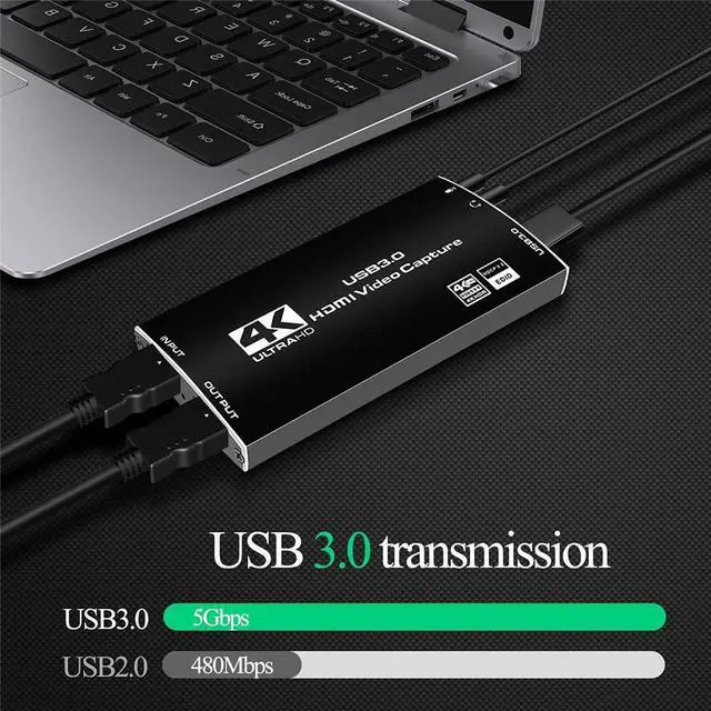 Alt view image 4 of 7 - WRIARICH 4k@60hz Capture Card for Live Streaming, 4K 30fps 1080P 60FPS Game Capture Card with USB & Microphone HDMI Loop-Out, Support HDR, EDID, HDCP2.2 for Nintendo Switch, PS4, PS5, PC, Xbox One
