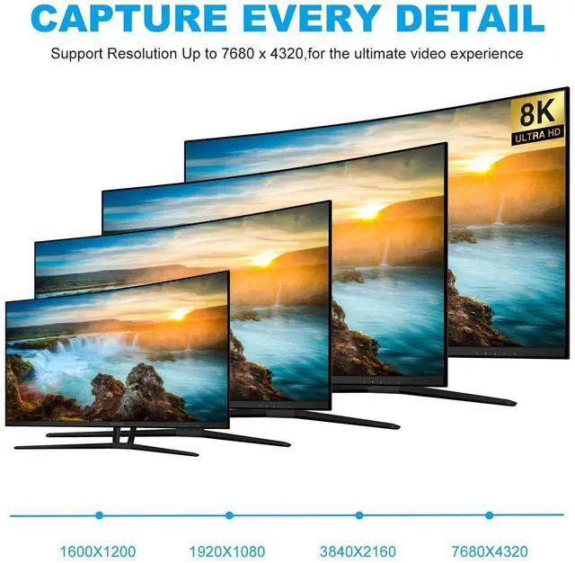 Alt view image 5 of 7 - 8K HDMI 2.1 CL3 in-Wall Cable Ultra,Supports 8K@60Hz, 4K@120Hz, CEC, EDID, eARC, HDCP2.2, 3D, High Speed 48Gbps Compatible with Apple TV Roku Netflix Playstation Xbox One X Samsung Sony LG, 33FT/10M