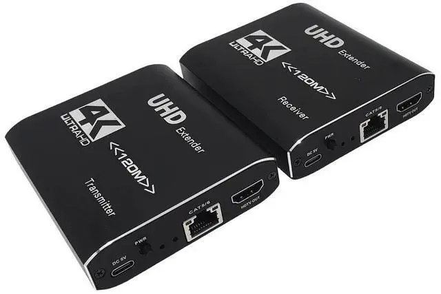 Main image of WRIARICH 4K HDMI Extender Over Cat5e/6/7 Ethernet up to 393ft (4K), Supports HDCP1.4, HDMI1.4, Bi-Directional IR and HDMI Loop