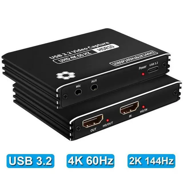 Main image of WRIARICH USB3.2 Capture Card 4K 60fps, 4K 60Hz HDMI Video Game Capture Card to USB C with Microphone & HDMI Loop-Out, Low Latency Record Broadcast Live Streaming for Nintendo Switch/PS4/PS5/Xbox One