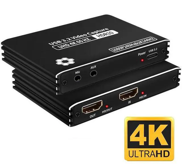 Main image of 2K 144FPS Capture Card, Audio Video Capture Card with Microphone 4K HDMI Loop-Out, 4K 60fps Video Recorder for Gaming/Live Streaming/Video Conference, Works for Nintendo Switch/PS4/OBS/Camera/ PC