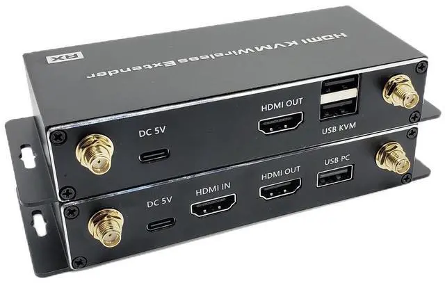 Main image of WRIARICH 4K Wireless HDMI KVM Extender ( Transmitter and Receiver Kit), 1080P Fully HD Wireless HDMI Kit Effortless Plug and Play Supports 656FT/200M for TV DVR Laptop PS5 Switch DSLR Camera Projector
