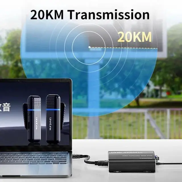 Alt view image 6 of 7 - WRIARICH HDMI Extender Over LC Fiber Optic HDMI Extension Adapter 4K@60Hz Full HD Uncompressed Transmission up to 20km Over Singlemode Fiber, Support All System - Transmitter and Receiver