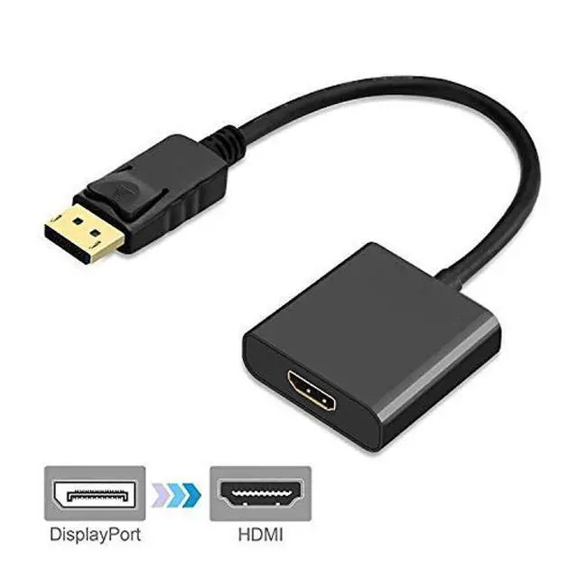 Alt view image 2 of 7 - WRIARICH Display Port to HDMI, Displayport to HDMI Adapter Converter(Male to Female) for DisplayPort Enabled Desktops and Laptops to Connect to HDMI Displays Adapter - Male to Female, Black