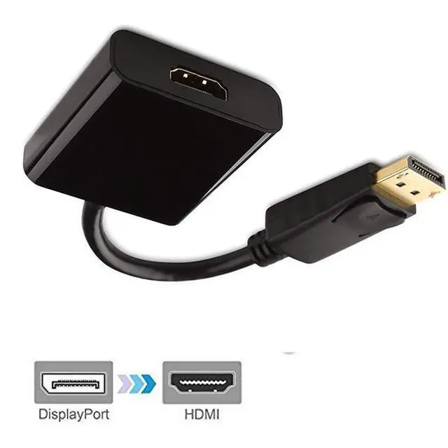 Alt view image 2 of 7 - WRIARICH DisplayPort to HDMI Adapter - Black MALE to FEMALE DP to HDMI Converter for DisplayPort Enabled Desktops and Laptops to Connect to HDMI Displays, Black