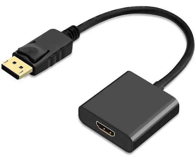 Main image of WRIARICH DisplayPort to HDMI Adapter - Black MALE to FEMALE DP to HDMI Converter for DisplayPort Enabled Desktops and Laptops to Connect to HDMI Displays, Black