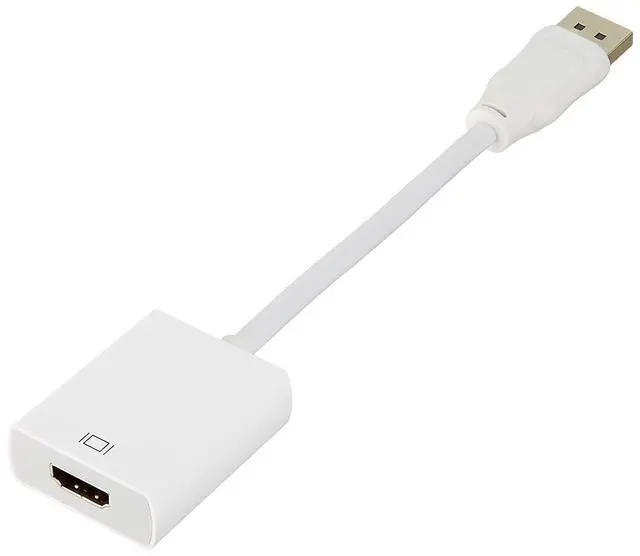 Alt view image 3 of 7 - WRIARICH DisplayPort to HDMI Adapter 1080P@60Hz, Gold Plated Connectors, Male to Female, DP to HDMI Video Converter for Laptop Desktop for Dell Lenovo HP Laptop to Monitor HDTV Projector -White