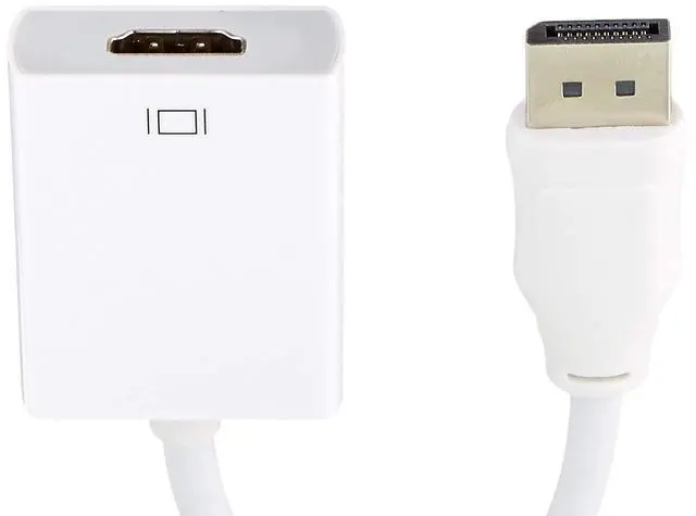 Alt view image 2 of 7 - WRIARICH DisplayPort to HDMI, Display Port to HDMI Adapter 1080P Gold Plated (Male to Female) for DisplayPort Enabled Desktops and Laptops to HDMI Converter Connect Displays, White