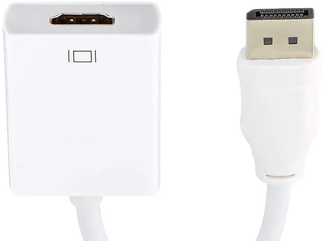 Alt view image 2 of 7 - WRIARICH Gold Plated DisplayPort to HDMI Male to Female Adapter -White