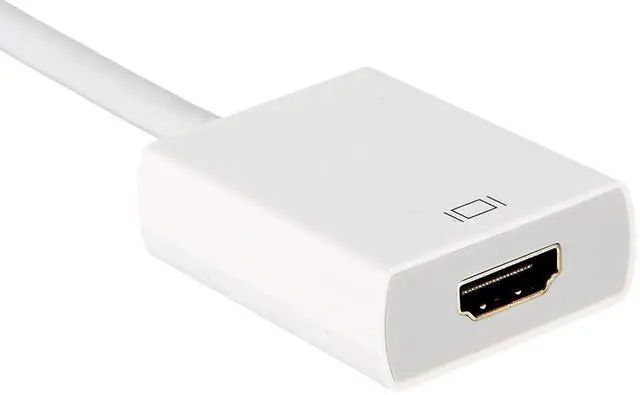 Alt view image 4 of 7 - WRIARICH Gold Plated DisplayPort to HDMI Male to Female Adapter -White