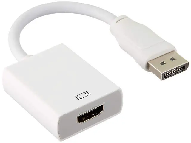 Alt view image 3 of 7 - WRIARICH Gold Plated DisplayPort to HDMI Male to Female Adapter -White