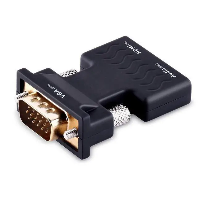 Alt view image 7 of 7 - WRIARICH Gold-plated 1080P Female HDMI to VGA Male Converter Adapter Dongle - 3.5mm Stereo Audio - for TVs, Speakers, Computers, Laptops, Gaming Consoles, Notebooks, Blu-ray DVD Players & More-