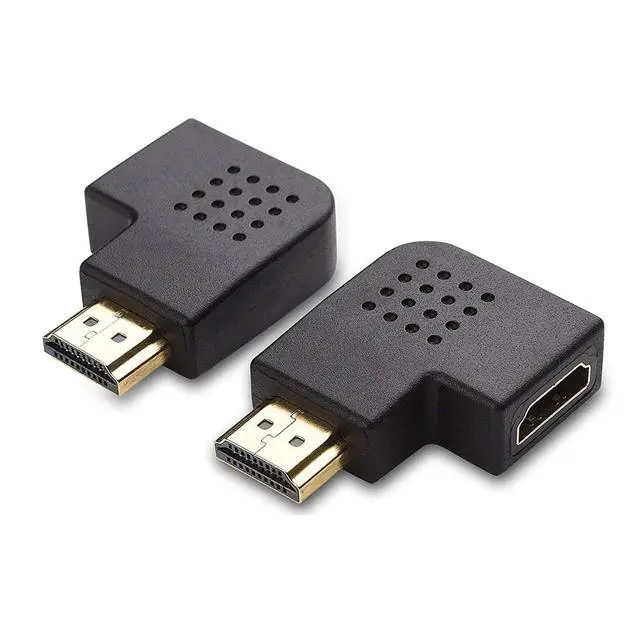 Alt view image 2 of 7 - WRIARICH HDMI Right Angle Port Saver Adapter (Male to Female) -Flat 90 Degree And 270 Degree, 4-Pack