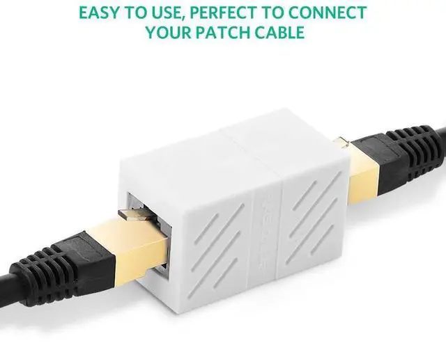 Alt view image 2 of 7 - WRIARICH RJ45 Female To Female Network Ethernet LAN Splitter Connector Transfer Head RJ45 Adapter Coupler for Cat7 Cat6 Cat5e(5-pack White)