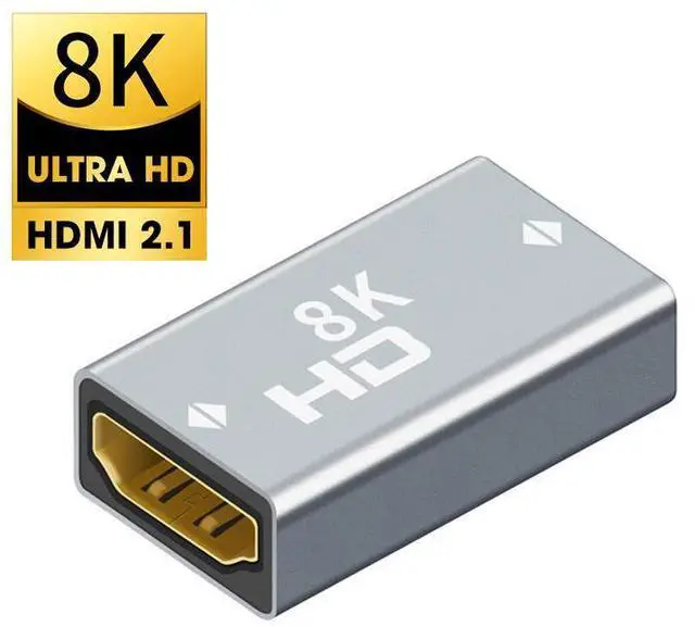 Main image of WRIARICH 2-Pack HDMI 2.1 Adapter Aluminum Alloy Female to Female Converter Extender 8K 60Hz HD HDMI-Compatible Extension for HDTV Loptop TV Box HDMI Extender
