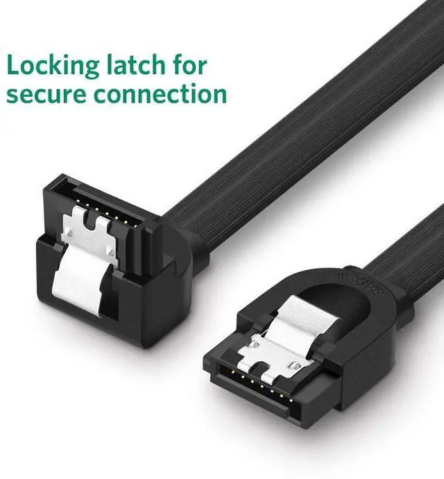 Alt view image 2 of 7 - WRIARICH SATA III Cable (3 Pack)90 Degree plug 18 Inches 6.0 Gbps Data Cable with Locking Latch for SATA HDD, SSD, CD Driver, CD Writer