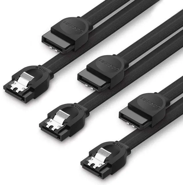 Main image of WRIARICH SATA III Cable (3 Pack) plug 18 Inches 6.0 Gbps Data Cable with Locking Latch for SATA HDD, SSD, CD Driver, CD Writer