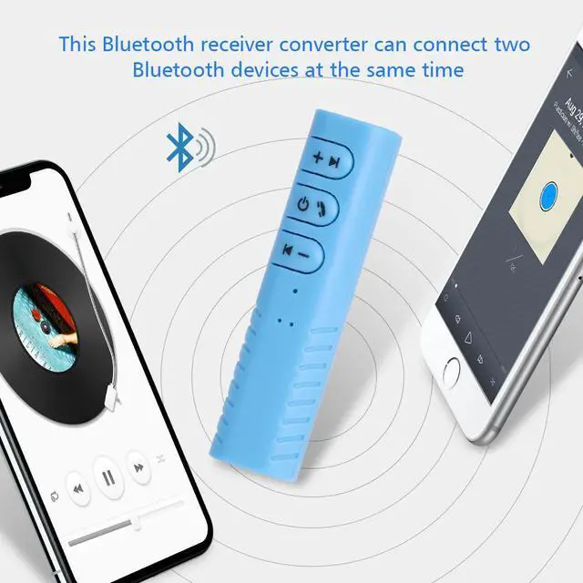 Alt view image 6 of 7 - WRIARICH AX-03 3.5mm Bluetooth Stereo Headphone Earphone Audio Receiver Adapter Converter, Blue