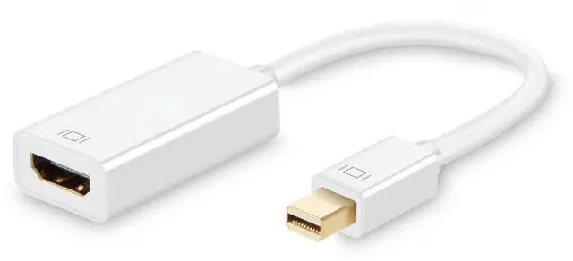 Main image of WRIARICH Thunderbolt to HDMI, 4Kx2K Mini DisplayPort to HDMI (Mini DP) Adapter for MacBook, Chromebook Pixel, Surface Pro, HDTVs, Monitors, Projectors and More, 4K, White