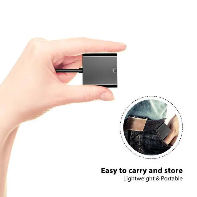 Alt view image 5 of 7 - WRIARICH HDMI to VGA Adapter, HDMI Male to VGA Female Cable with Power and Audio Port for HP Dell Lenovo Laptops, Xbox one, etc