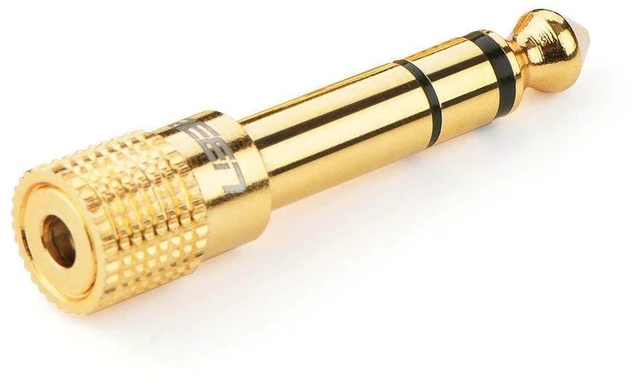 Main image of WRIARICH Stereo Audio Adapter, 6.35mm (1/4 inch) Male to 3.5mm (1/8 inch) Female Headphone Jack Plug, Gold Plated