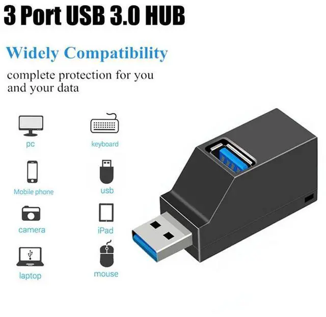 Alt view image 5 of 7 - WRIARICH USB3.0 Charging Extender OTG HUB USB 3 Port Mini Multi Ports for Computer Macbook Notebook PC Adapter USB Hub Adapter Splitter