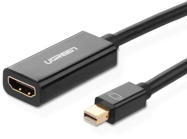Main image of WRIARICH Mini DisplayPort (Thunderbolt 2.0) to HDMI Cable male to female Full HD 1080p, suitable for Apple MacBook Pro MacBook Air, Microsoft Surface Pro 4 Pro 3, Google Chromebook - Black